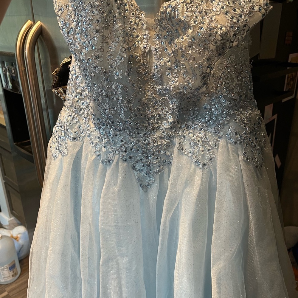 Elegant Icy Blue Dress